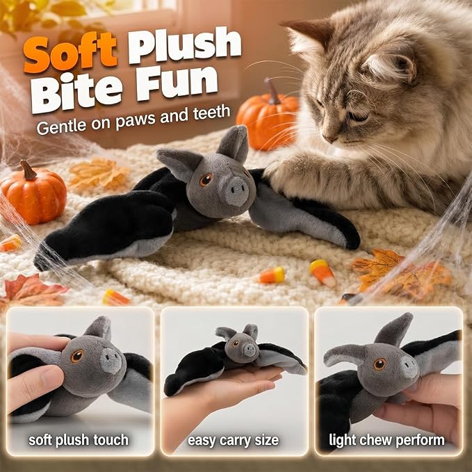 Flying Bat Toy for Dogs & Cats Flapping Wings Interactive Pet Toy (Mouse) | Flying Bat Dog Toy with Chirping Sounds, Flapping Bird Interactive Toy