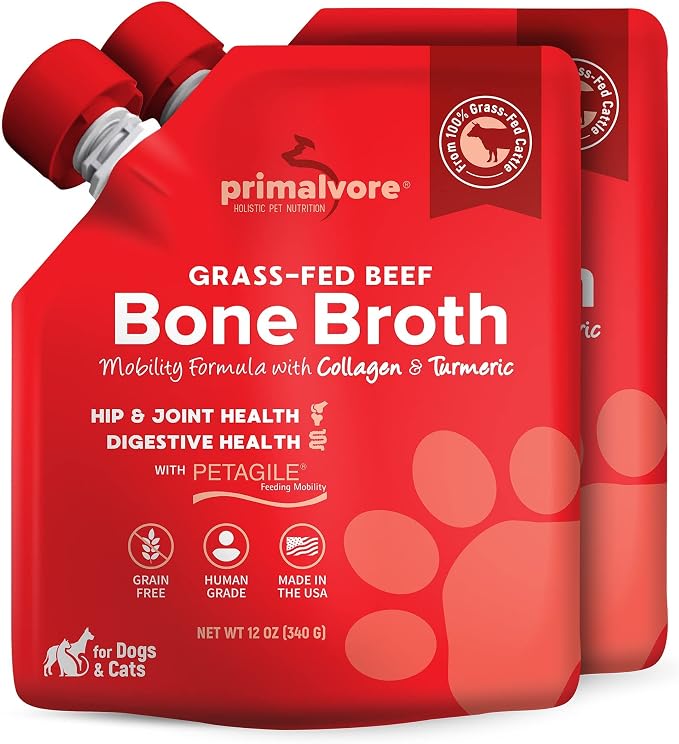 Grass-Fed Beef Bone Broth for Dogs & Cats - Beef, 2-Pack