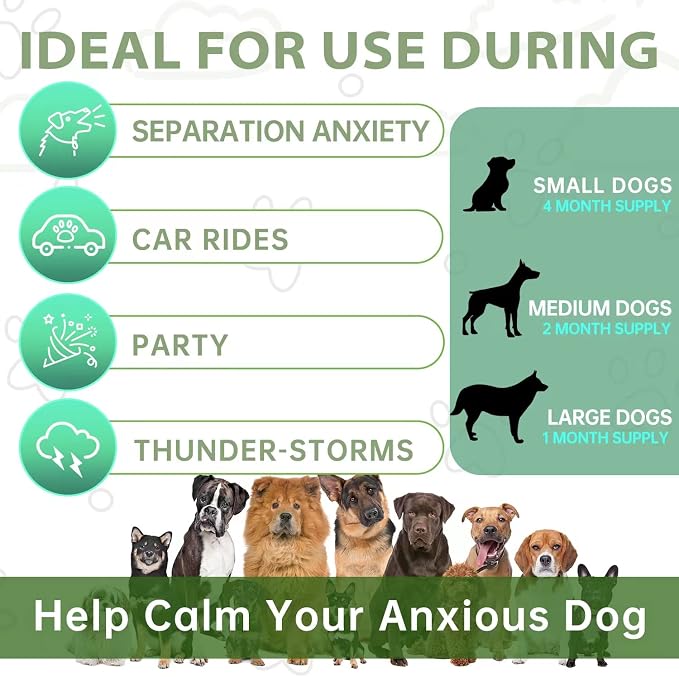 Hemp Calming Chews for Dogs with Anxiety and Stress, Valerian