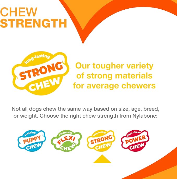 Nylabone Strong Chew Stick Made with Real Wood Dog Chew Toy, X-Large | Bacon flavor, x-large breeds, no splintering, durable chew toys, long lasting, helps clean teeth, for dogs 50+ lbs