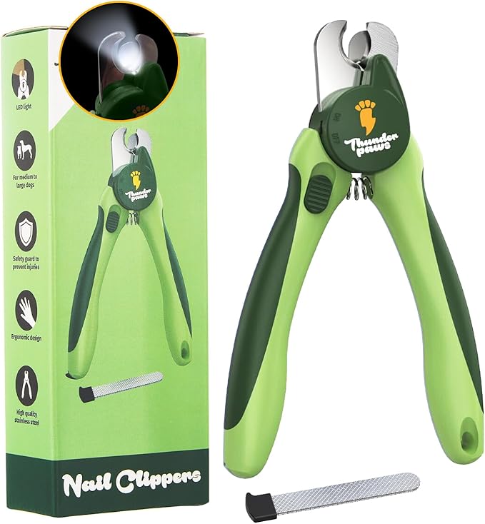 Professional-Grade Nail Clippers for Dogs - Green, Medium-Large
