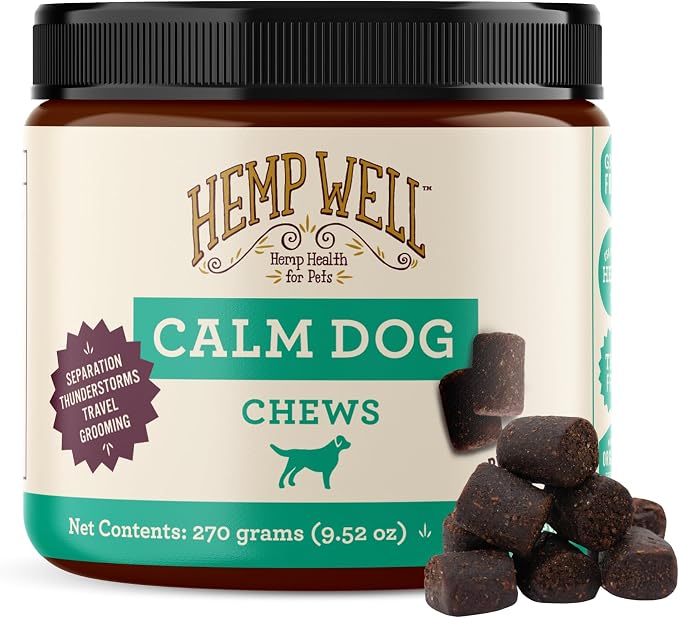 Hemp Well Calm Soft Chews for Dogs, Organic Stress Relief for Pets, 60ct