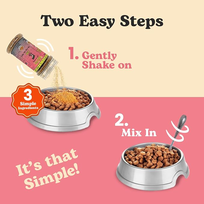 Magic Dust Salmon Jerky Topper, Single Protein Pet Food Topper for Dogs & Cats, Enhance Flavor & Elevate Mealtime Excitement for Picky Eaters - 8 Ounce Bottle in Salmon Flavor