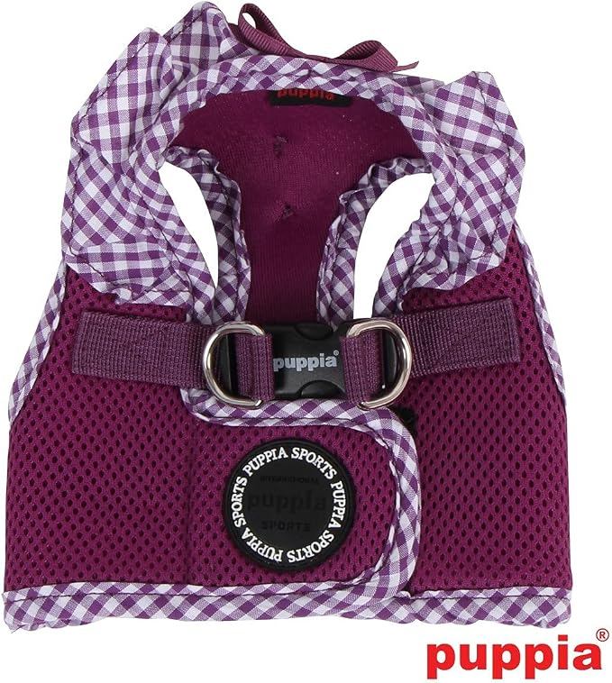 Puppia Vivien Vest Dog Harness Step-in All Season Mesh Cute No Pull No Choke Walking Training for Small Dog, Purple, X-Small