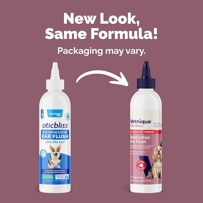 Vetnique Oticbliss Dog Ear Infection Treatment Flush & Cleaner