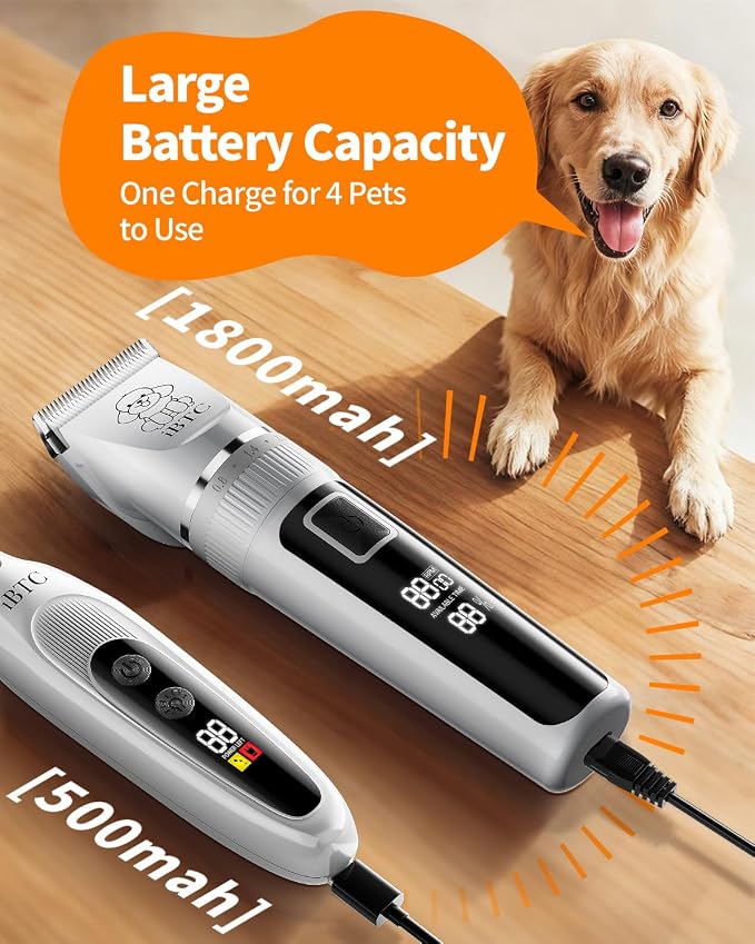 iBTC All-in-One Dog Grooming Kit - White Combination