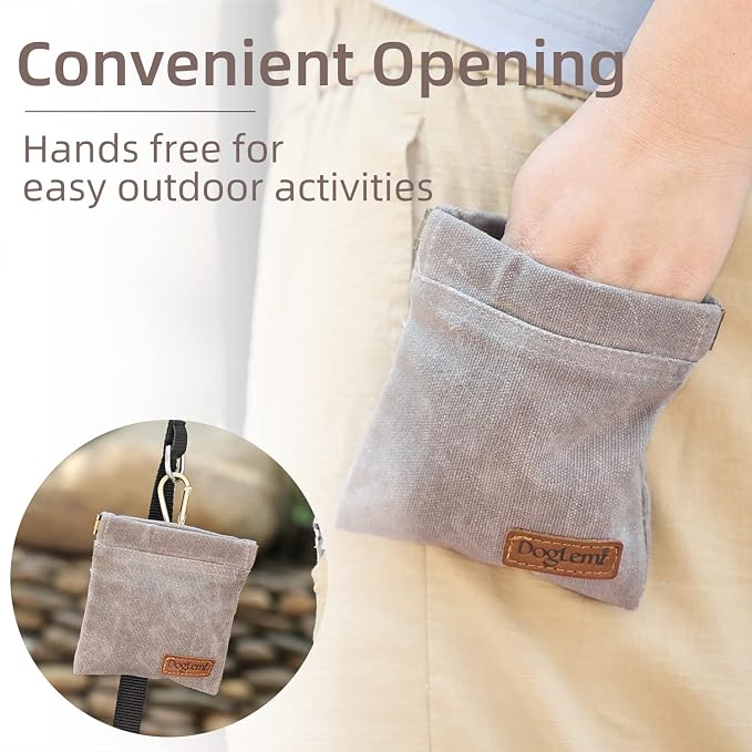 Dog Training Kit: Treat Pouch, Clicker & Whistle, Grey