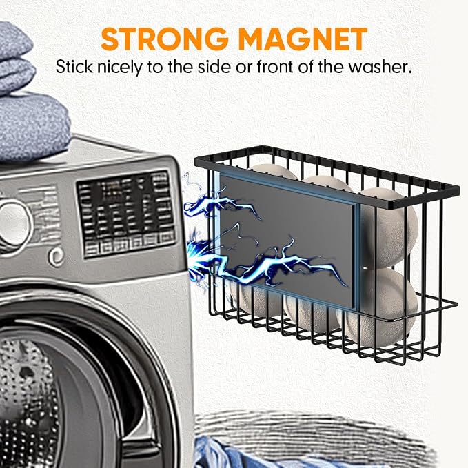 Moryimi Magnetic Dryer Ball Holder for Laundry Room Organization