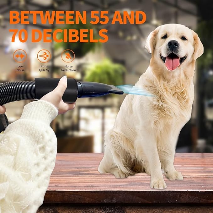 Dog Dryer,High Velocity Professional Dog Grooming Dryer | Adjustable Temperature and Speed with 4 Different Nozzles