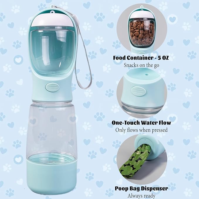 Portable Dog Water Bottle, Blue