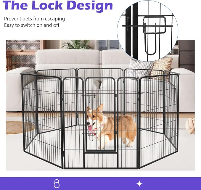 FDW Dog Playpen Kennel, 40in 8 Panels