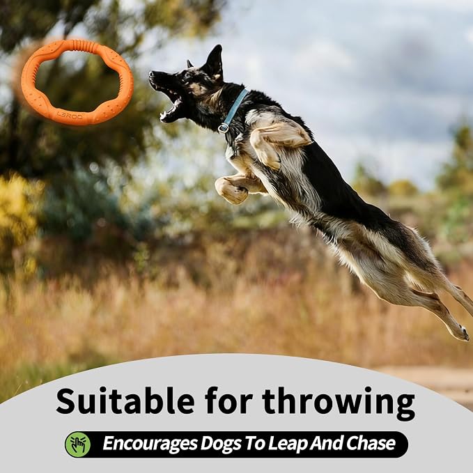 LaRoo Dog Chew Ring Toy, Small Dogs, EVA Floating, Orange
