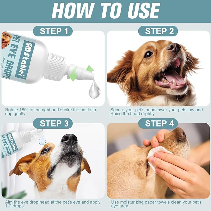 Pet Eye Drops for Dogs & Cats, 100ml