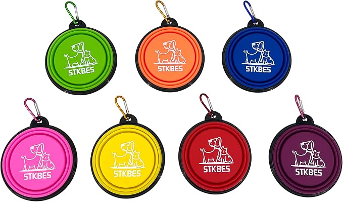 Collapsible Dog Bowl, 6 Pack, Portable & Reusable