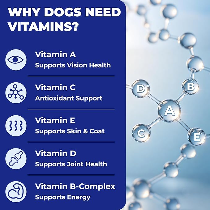 Wellix 26-in-1 Dog Multivitamin, Dog Vitamins and Supplements with Taurine | with CoQ10, Glucosamine, Probiotics & Omega-3 for Heart, Joint, Gut, Immune, Skin, Coat Health | Chicken Flavor