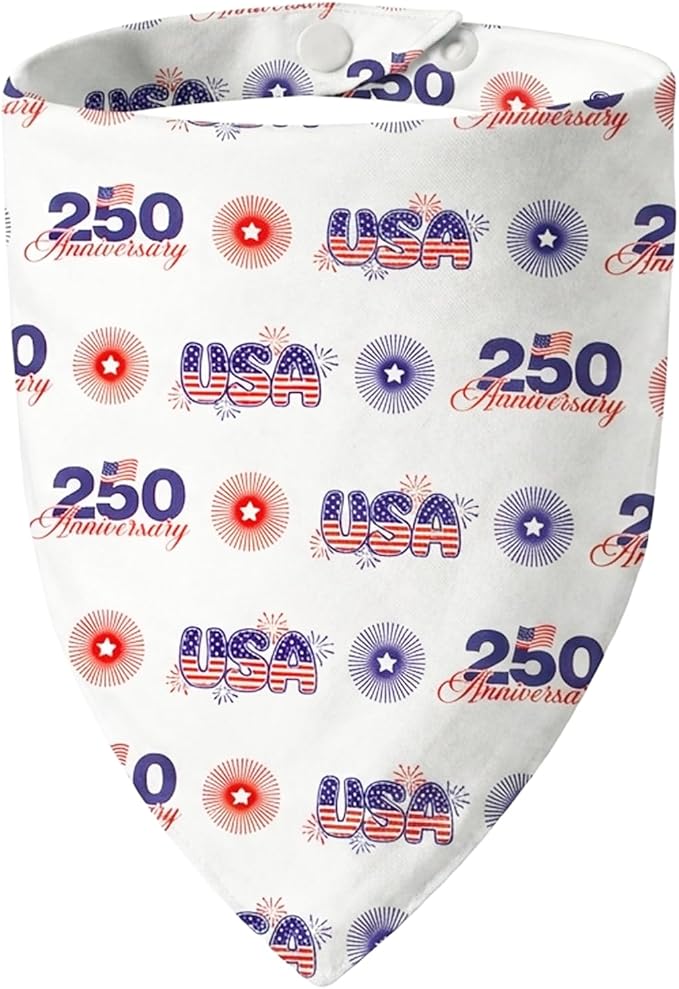 250th Anniversary Dog Bandana, Large, Large