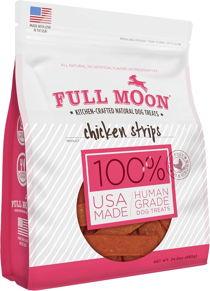 Full Moon Chicken Strips Dog Treats - Grain-Free, 1.5lb