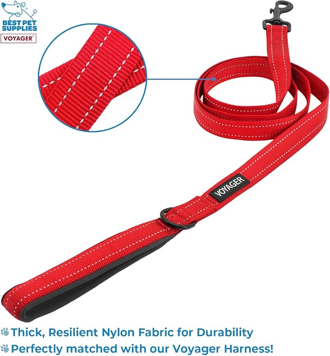 Voyager Step-in Plush Dog Harness – Soft Plush, Step in Vest Harness for Small and Medium Dogs by Best Pet Supplies - Red Corduroy (Leash Bundle), S (Chest: 14.5-16") (Pack of 2)