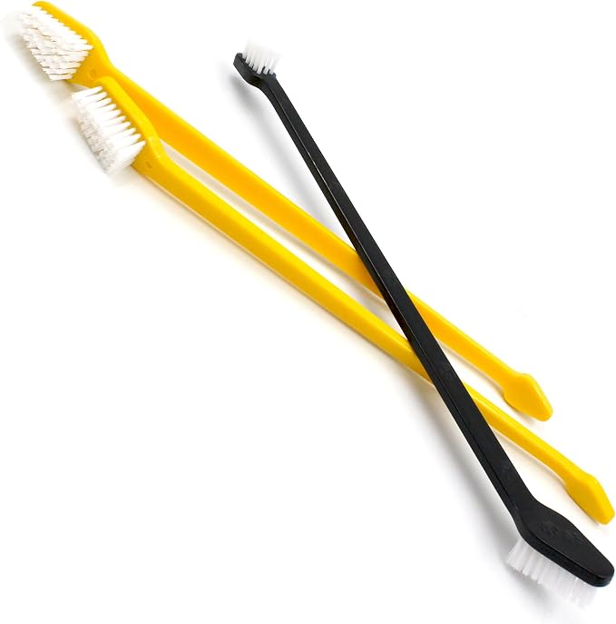 Pet Republique Dog Toothbrush Set of 3 – Dual Headed Dental Hygiene Brushes for Small to Large Dogs, Cats