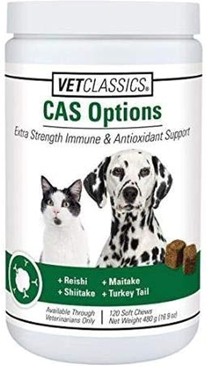 Vet Classics CAS Options Immune Support Supplement for Dogs- 120 Soft Chews