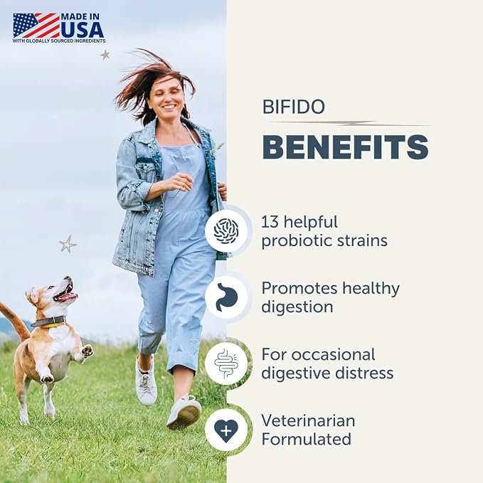 Four Leaf Rover Bifido for Fido - Dog Probiotics, S Boulardii, 50B CFU
