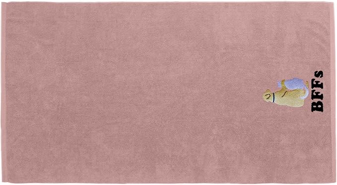 DAN RIVER Dog Towel - Pack of 1, 100% Cotton, 20x40, Ultra Soft 450 GSM, Super Absorbent & Quick Drying Towel for Dogs, Cats, and Other Pets, Dusty Rose.