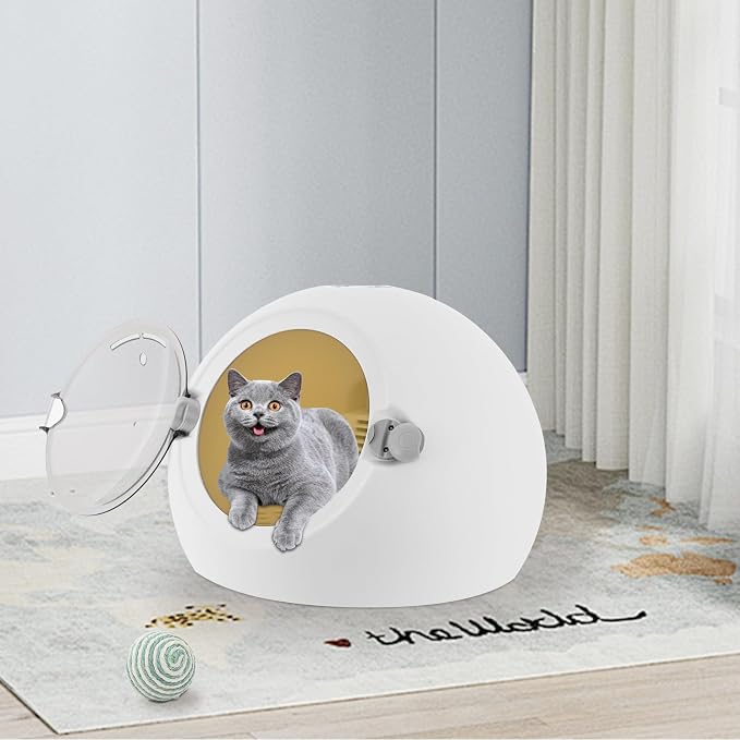 Electric Pet Dryer Box, 600W 45dB Quiet Automatic Dryer Box w/LED Lights Safe Door Lock 5-90Minute 360° Full Body Professional Fast Drying Blower for Cats and Small Dogs Within 16.53lbs