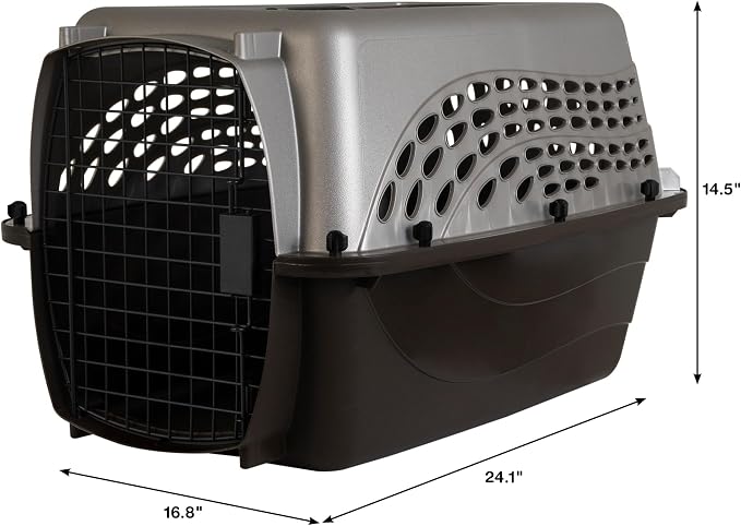 Petmate Dog Crate & Cat Carrier, 24in, Two Door, Pearl Tan