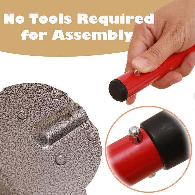 𝗫-𝗧𝗘𝗖𝗢𝗞𝗜𝗧 Pooper Scooper - 𝗗𝘂𝗿𝗮𝗯𝗹𝗲 & 𝗦𝘁𝘂𝗿𝗱𝘆 Spade&Tray Set with Long Handle,Great for Large Small and Multi Dogs,𝗡𝗼 𝗕𝗲𝗻𝗱 𝗗𝗼𝘄𝗻 Easy Cleanup,Use for Yard Grass Gravel Dirt