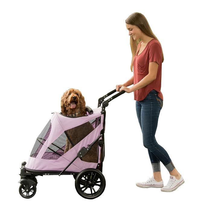 Pet Gear No-Zip Excursion Pet Stroller - Larkspur, Dual Entry