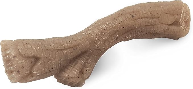 Nylabone Strong Chew Gourmet Style Stick Dog Chew Toy, Peanut Butter Flavor | Medium breeds, durable chew toys, long lasting, encourages healthy chewing, helps clean teeth, for dogs up to 35 lbs