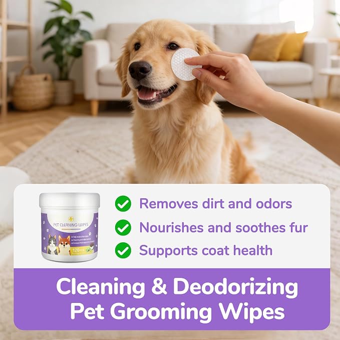 Dog Eye Wipes, Cat Eyes Cleaning Wipes, 120 Count