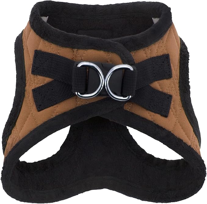 Voyager Step-in Plush Dog Vest Harness -Beige Plush, X-Large | 20.5 - 23" in Chest, Soft Plush, Reflective Bands, Cold-Weather Harness, Cats Compatible. Step-In Style,