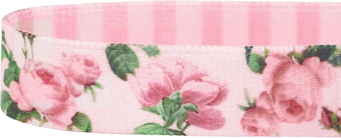 Blueberry Pet Pink Floral Print Mesh Dog Harness Vest for Large Dogs, Soft Breathable Adjustable Dog Harness