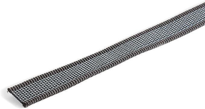 Color & Gray Super-Grip Leash without Handle, 0.55 in x 3.3 ft, Black-Gray
