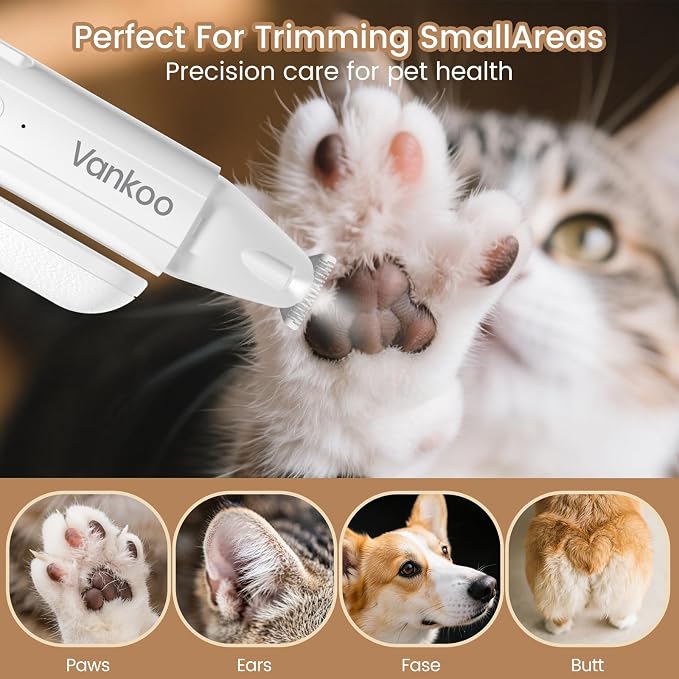 2-in-1 Dog & Cat Nail Clippers & Trimmers, IPX7 Waterproof