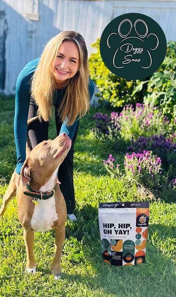 Hip Hip Oh Yay! Canine Hip & Joint Supplement Soft chew with Glucosamine, Chondroitin, Green Lipped Mussel, MSM, Hyaluronic Acid, Boswellia and so Much More!