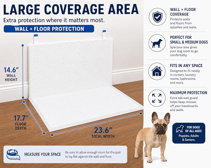 Two Tails Pet Company Disposable Pee Pads for Male Dogs – 40 Count (2 Pack, 20 Pads Each)
