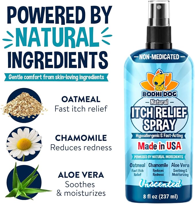 Anti Itch Spray for Dogs - Natural, Long-Lasting Relief for Dry, Itchy Skin (8 oz)