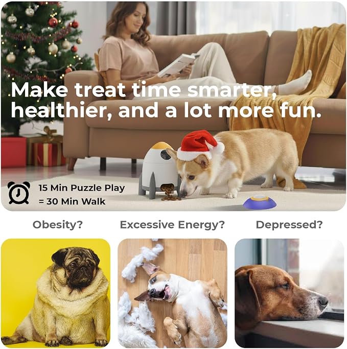 Interactive Dog Puzzle Feeder Toy