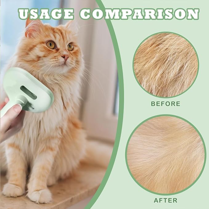 Dog Brush for Shedding，2025 New Model 3-in-1 Pet Hair Removal Comb, Green