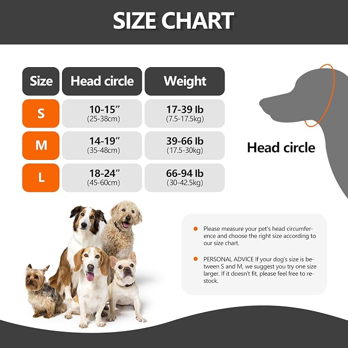 Waterproof Dog Bath Ear Covers & Calming Dog Snood – Aimosheng Reusable, Adjustable Anxiety Relief for Swimming, Grooming, Thunder & Fireworks Gray M