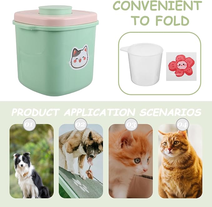 Airtight Pet Food Storage Bucket 3l Plastic Container with Lid Vacuum Seal for Dog and Cat Food Moisture and Dust Proof Farmhouse Kitchen Organization