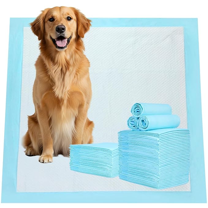 Puppy Pads Extra Large 35x31 Inch 6 Layer Quick Absorb Leakproof for Incontinence 30 Count for Dogs Cats Puppies with Corner Stickers