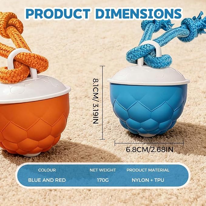Interactive Dog Toys, 2026 Upgraded Motion Activated Automatic Rolling Ball Toys for Small/Medium/Large Dogs, 360° Smart Automatic Rolling Moving Balls for Boredom to Keep Them Busy (Orange+Blue)