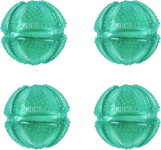 KONG Squeezz Dental Ball, Flexible Dental Chew Toy, for Medium/Large Dogs | Flexible Squeezable Dental Toy for Gentle & Mild Chewers, Helps Clean Teeth & Gums During Engaging Play
