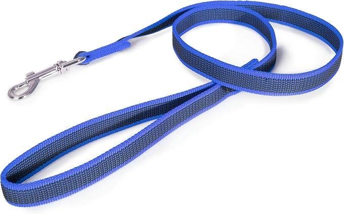 Color & Gray Super-Grip Leash with Handle, 0.79 in x 3.3 ft, Blue-Gray