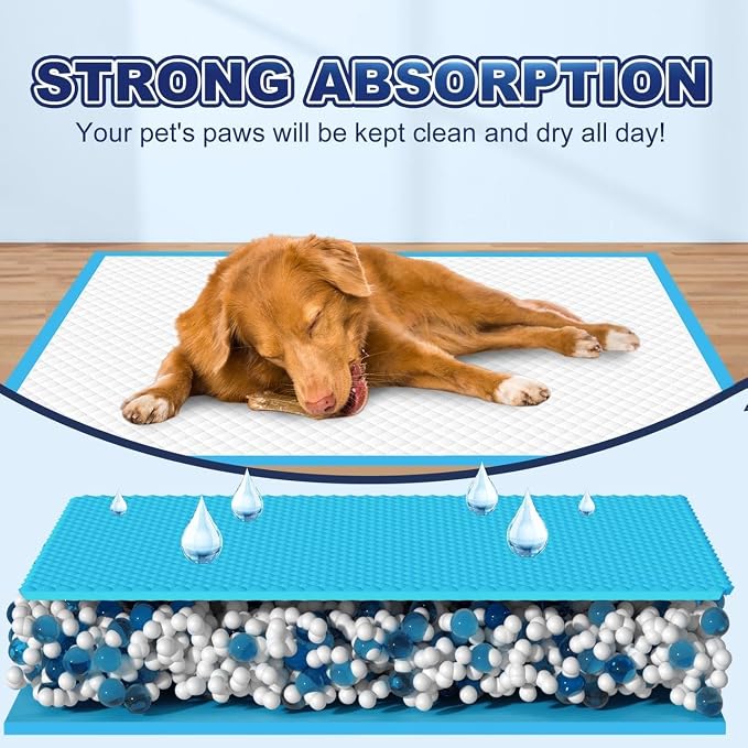 Puppy Pads XL 100 Count, Dog Pee Pads Extra Large, 34"x28" Pee Pads for Dogs, X-Large Disposable Dog Training Pads Super Absorbent&Leak-Proof, Incontinent Potty Piddle Pads for Doggy, Pet Supplies