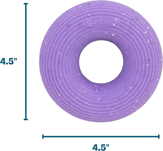 Flex-Force Ring Dog Toy for Fetch & Chew, Solid Core & Floats in Water, Vanilla-Roast Scent for Sensory Play, Power Chewers, All Breed Sizes, 4.6"