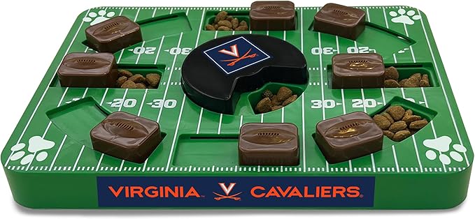 NCAA Puzzle Toy Slow Feeder, Puzzle Treat Dog Toy, Interactive Dog Treat Toy, Dog Puzzle Feeding Slow Toy (Virginia Cavaliers)